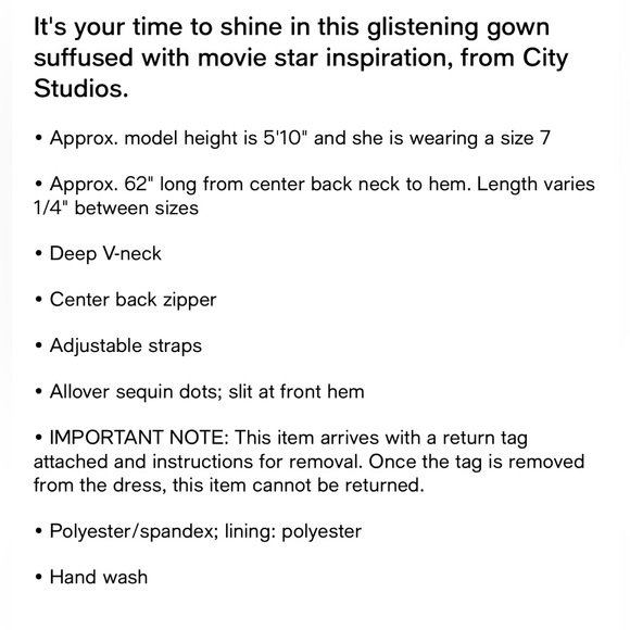 Macy’s Long Social Gown by City Studios - Picture 9 of 9